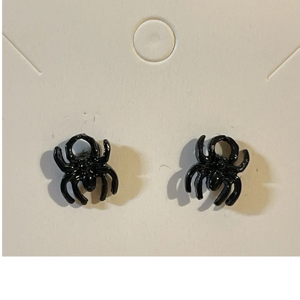 NWT 3‎ for $20 Black Mini Spider Stud Pierced Earrings "you pick 3"
